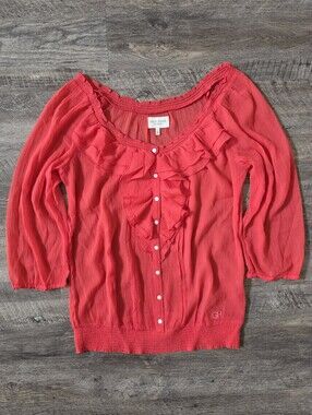 New Gilly Hicks Flowy/Ruffled Blouse